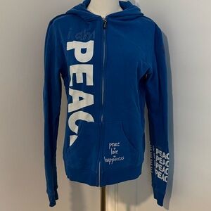 Peace Love World Zipper Hoodie ✌️
